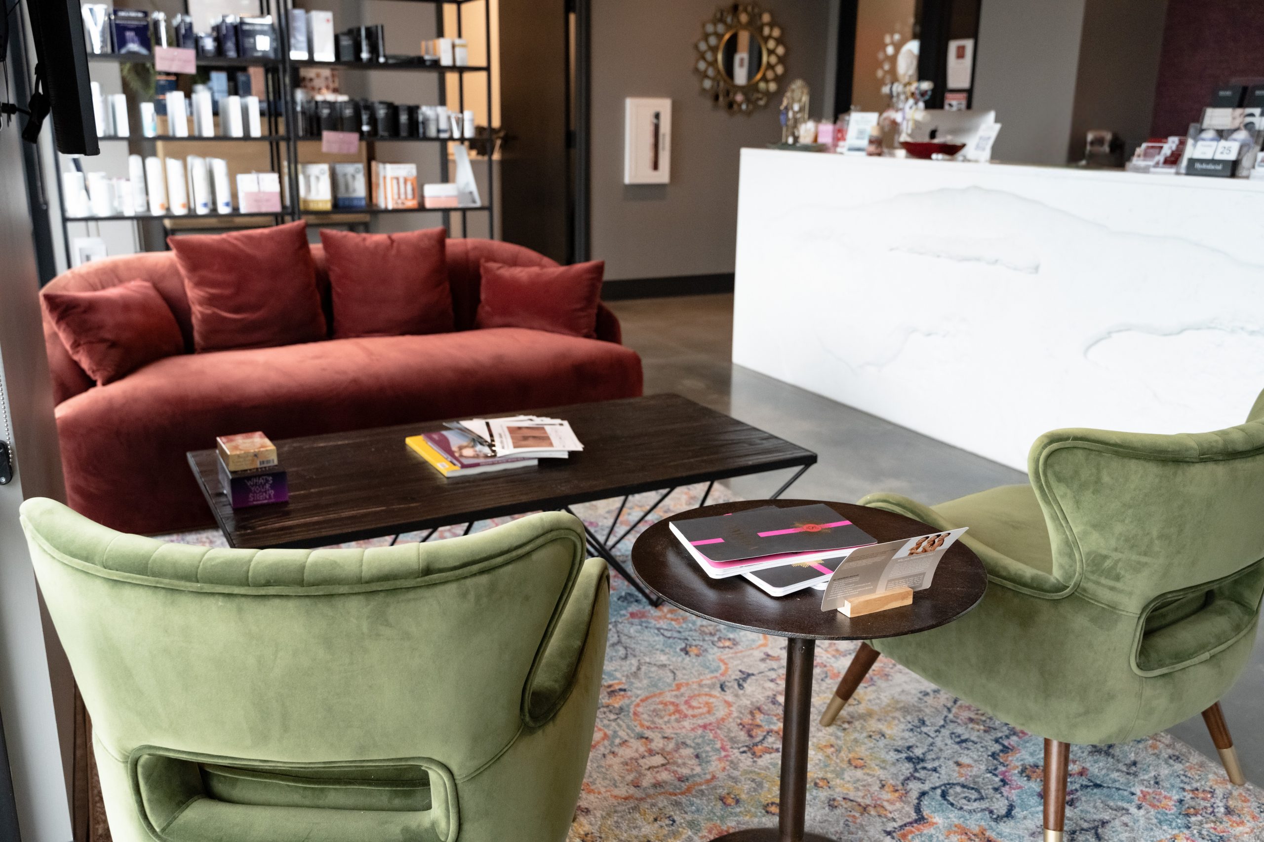 Sakoon Aesthetics and Wellness lobby in Omaha and Fremont